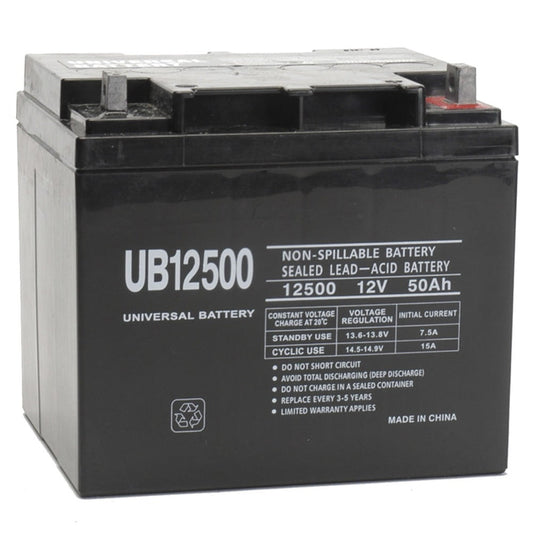 "UPG UB12500 12V 50Ah Rechargeable Sealed Lead Acid AGM Battery"